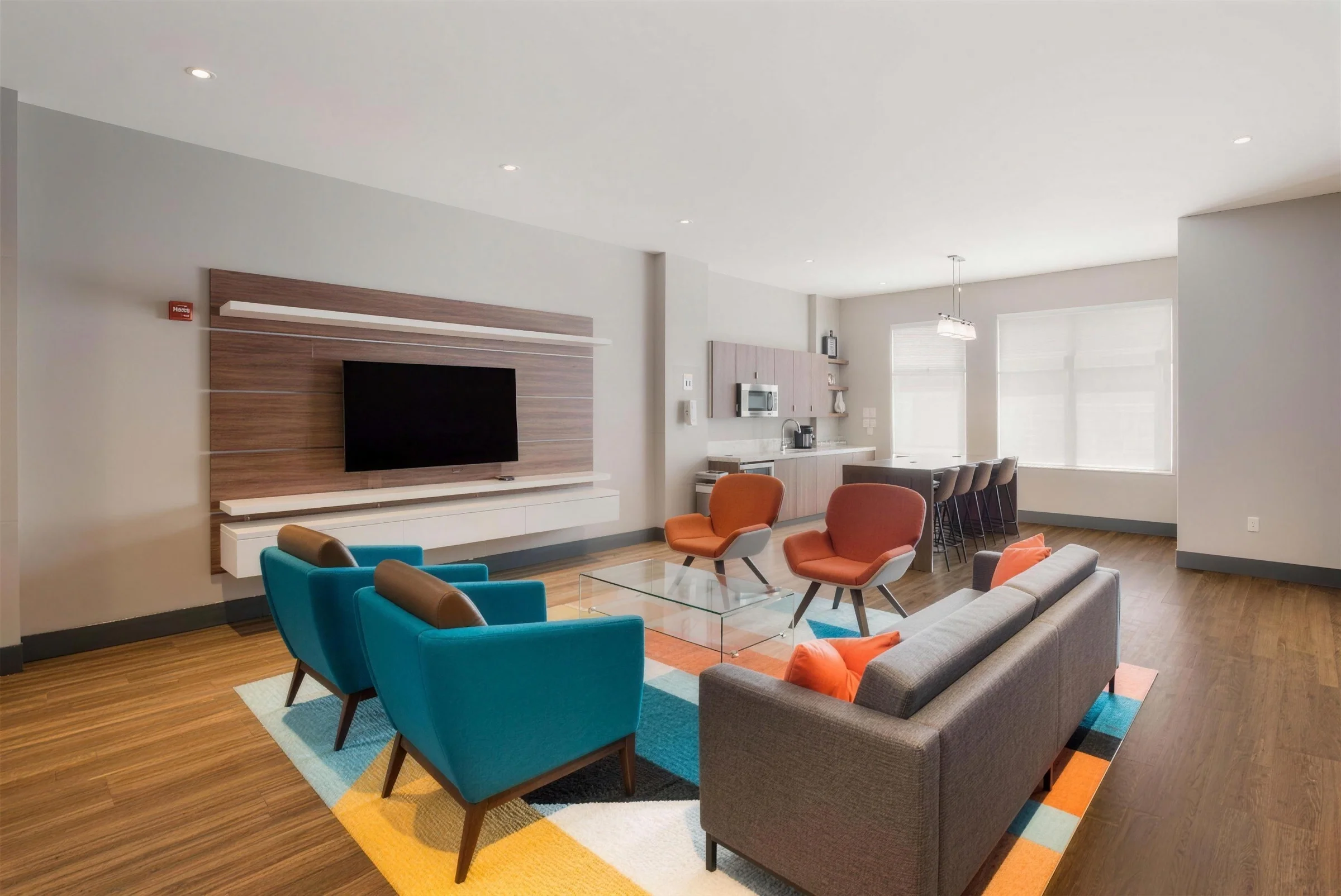 Resident lounge with kitchen